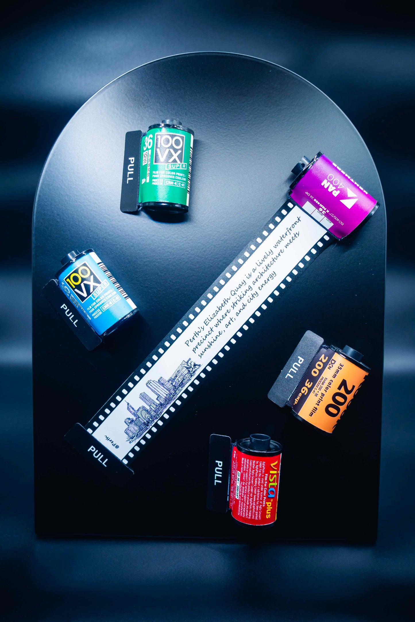 Retro Film Roll Magnet - Hand-Drawn Perth