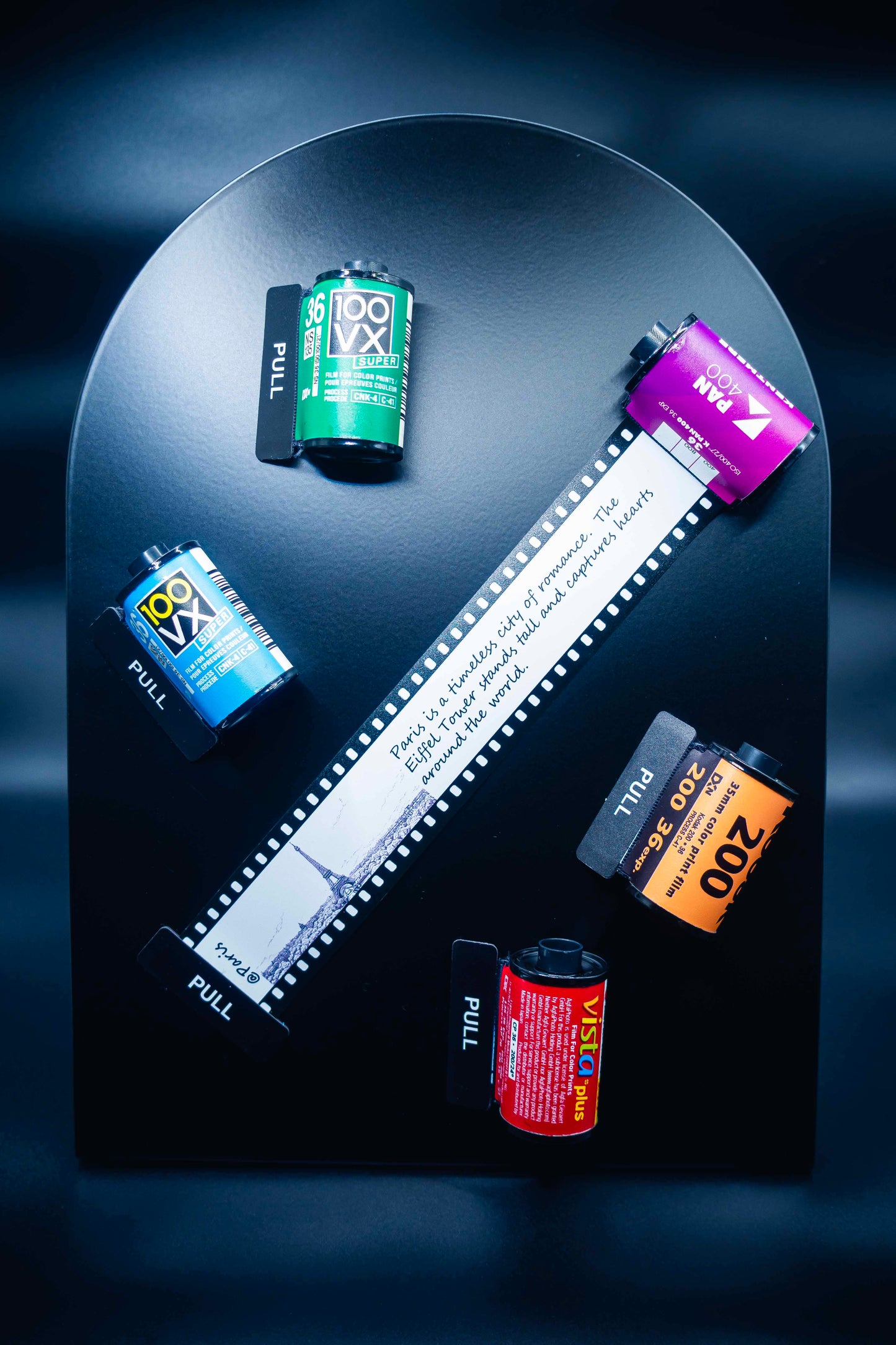 Retro Film Roll Magnet - Hand-Drawn Paris