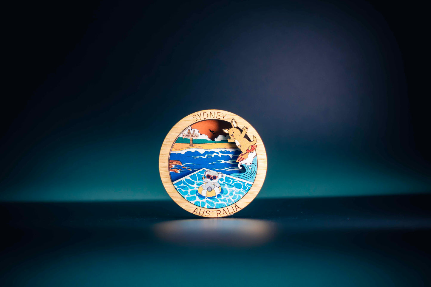 3D Wooden Magnet - Bondi Beach