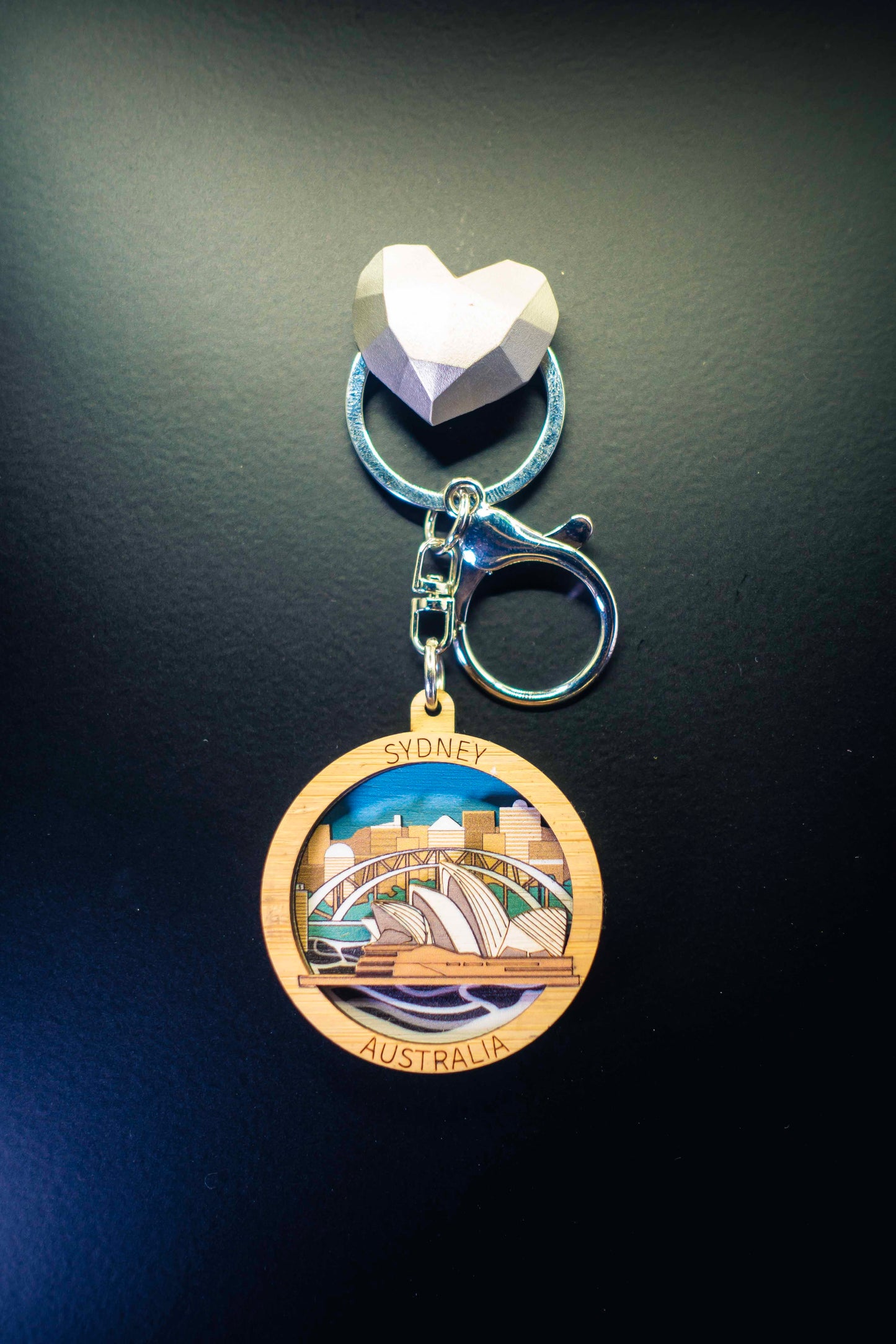 3D Wooden Keyring- Sydney