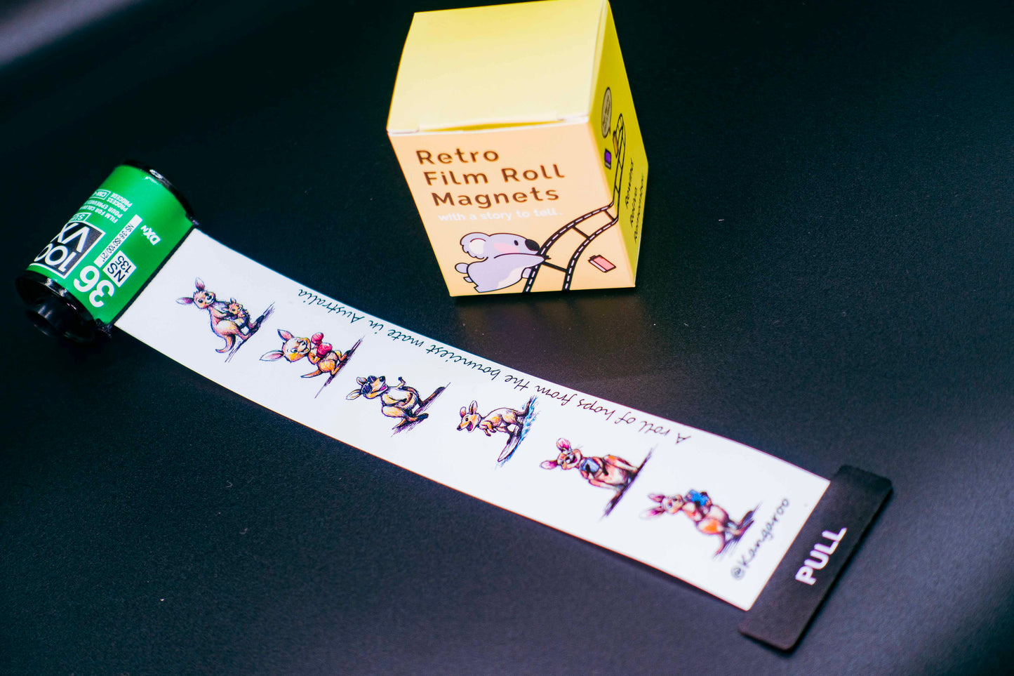 Retro Film Roll Magnet - Kangaroo