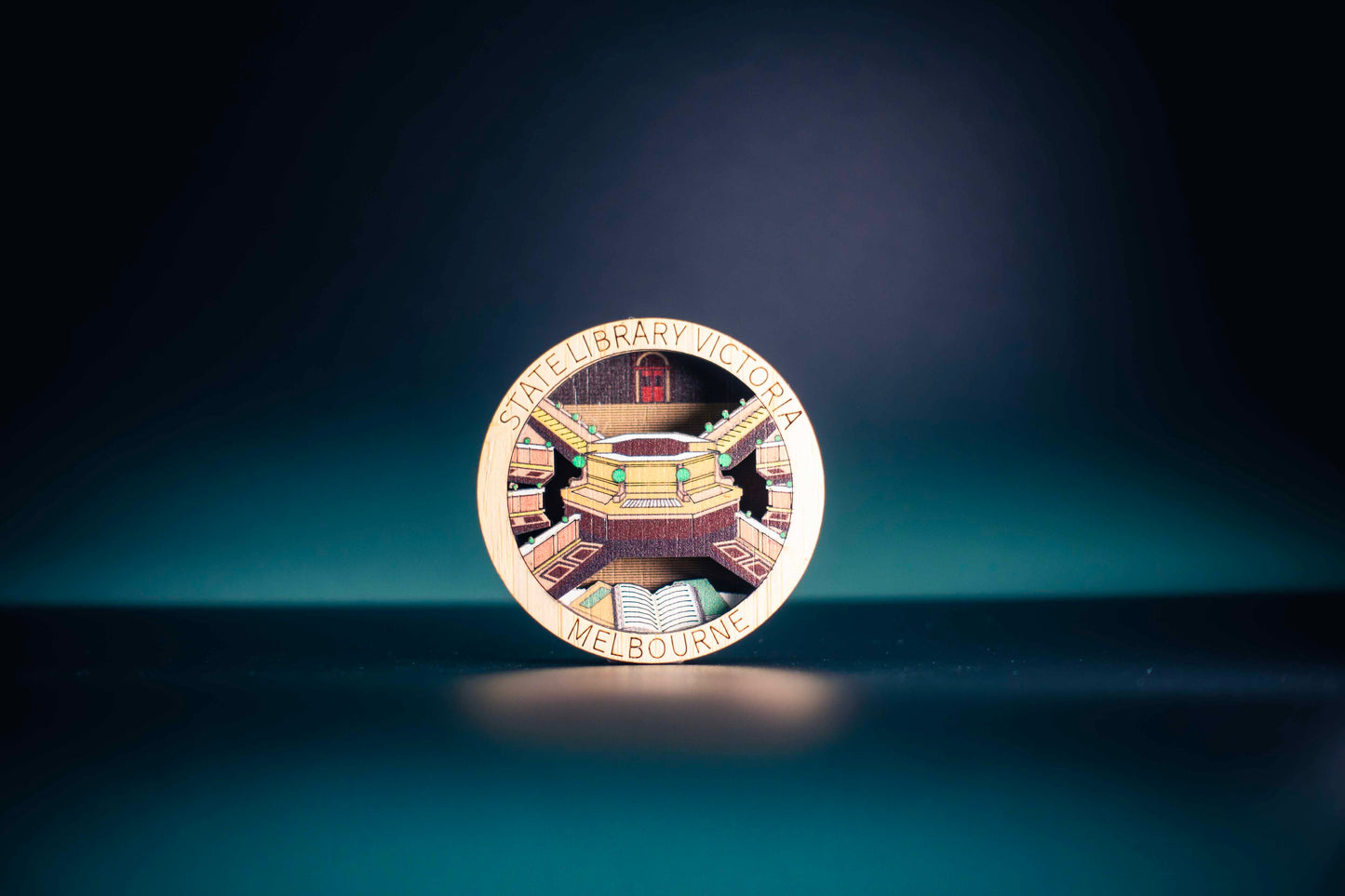 3D Wooden Magnet - State Library Victoria