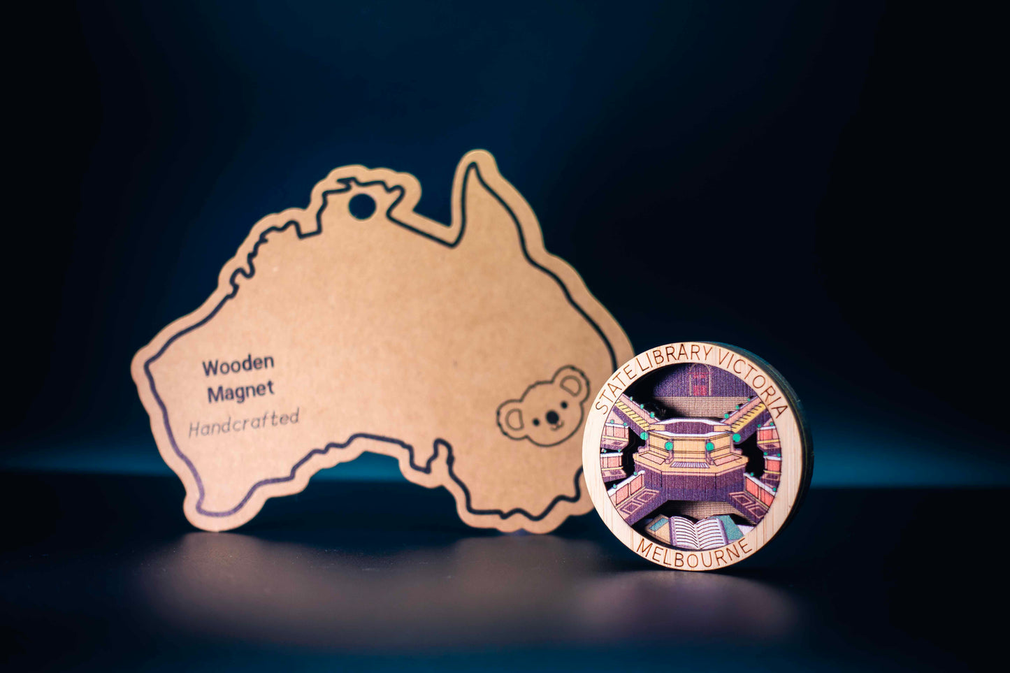 3D Wooden Magnet - State Library Victoria