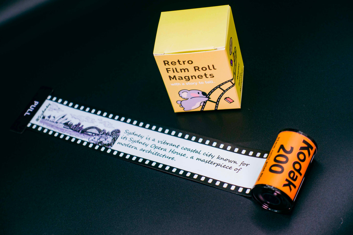 Retro Film Roll Magnets - Hand-Drawn Sydney