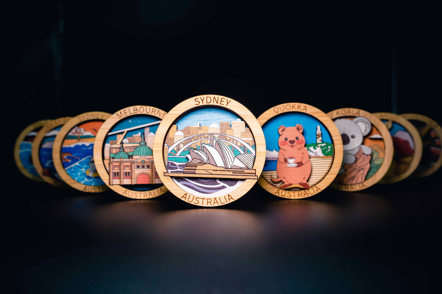 3D Wooden Magnets