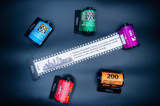 Retro Film Roll Magnet - Hand-Drawn Perth