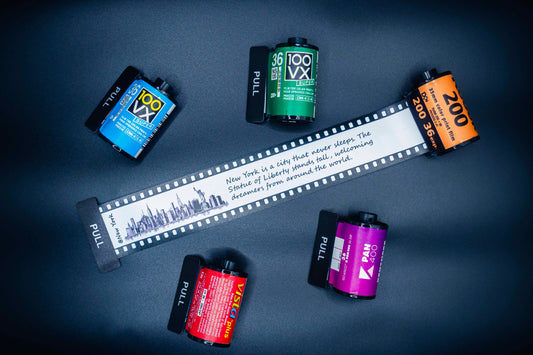 Retro Film Roll Magnet - Hand-Drawn New York