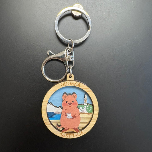 3D Wooden Keyring- Quokka
