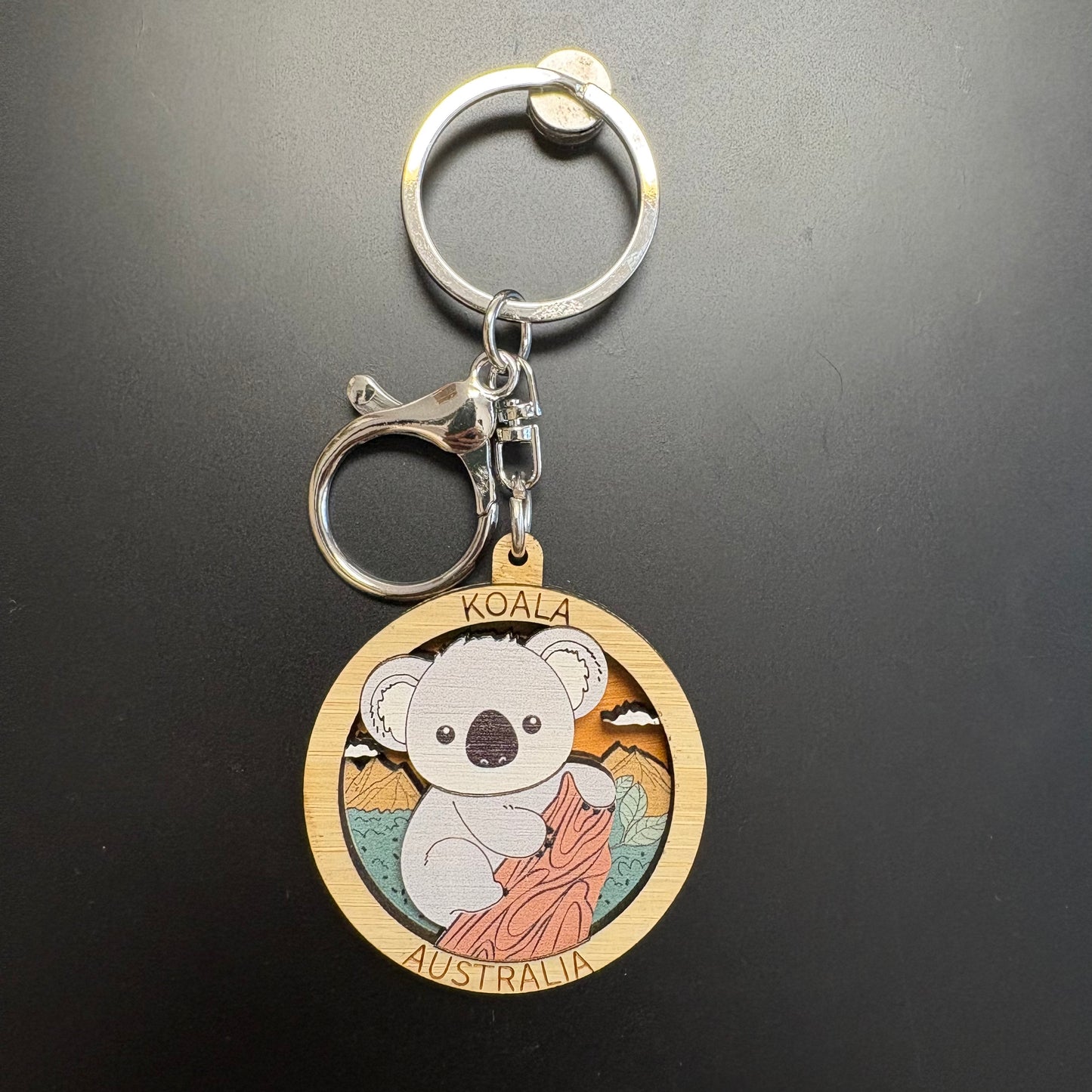 3D Wooden Keyring- Koala