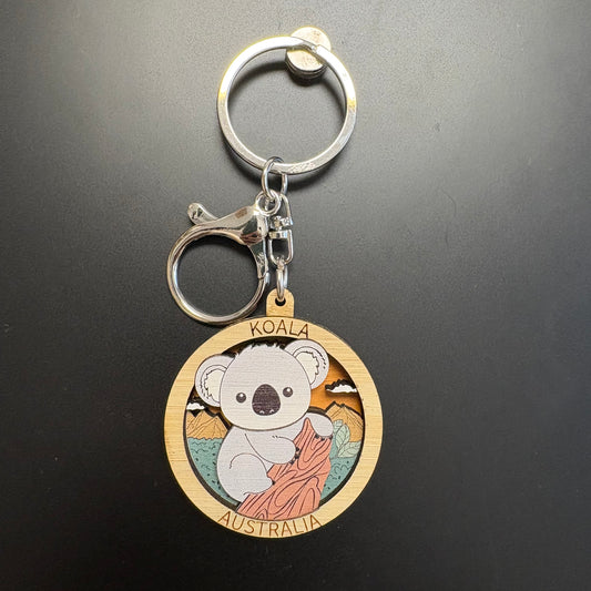 3D Wooden Keyring- Koala