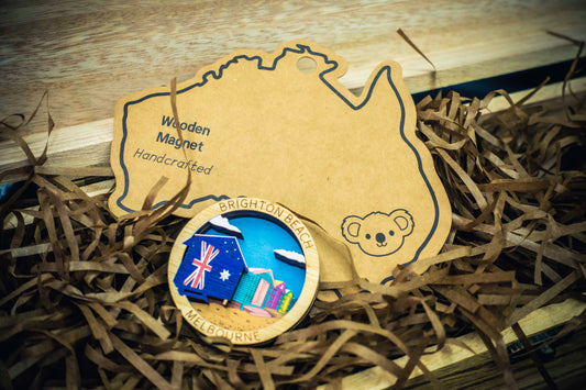 3D Wooden Magnet - Brighton Beach