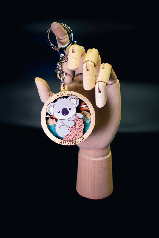 3D Wooden Keyring- Koala