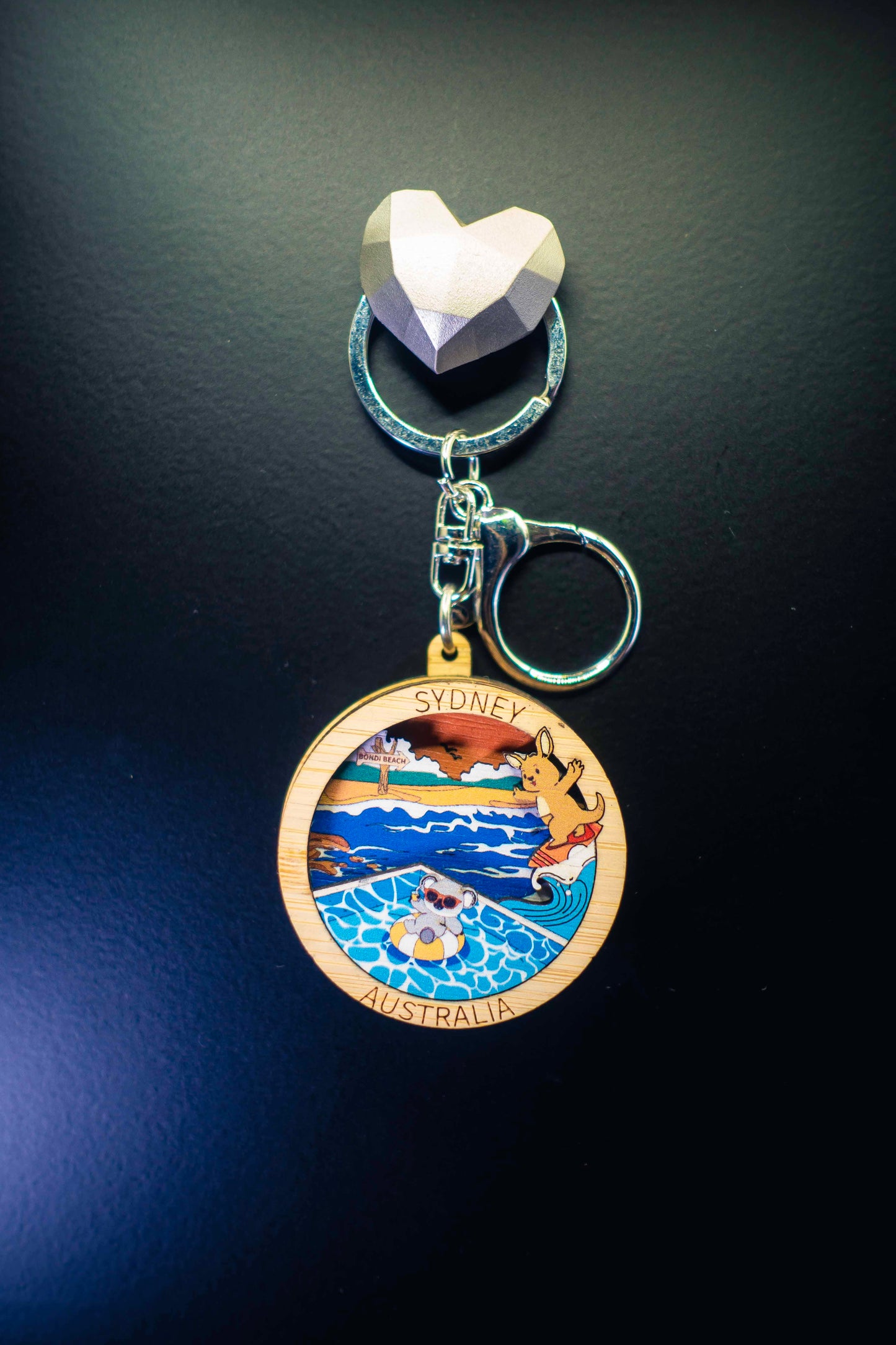 3D Wooden Keyring - Bondi Beach