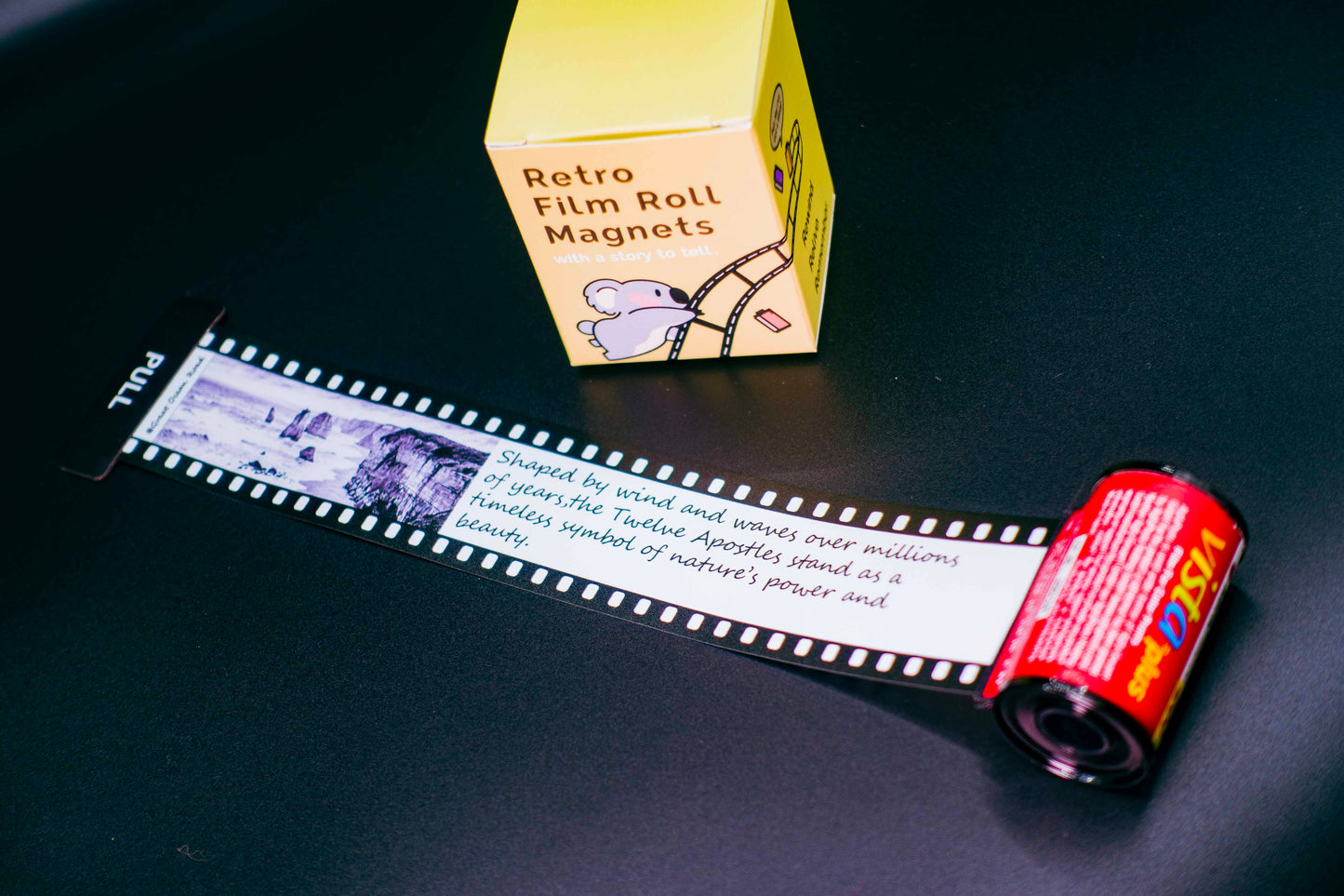 Retro Film Roll Magnet - Hand-Drawn Great Ocean Road
