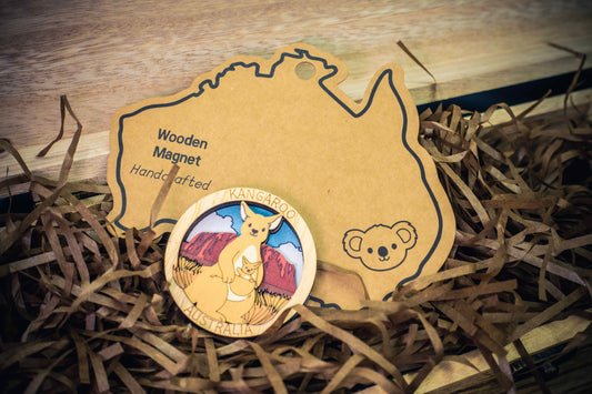 3D Wooden Magnet - Kangaroo