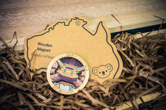 3D Wooden Magnet - State Library Victoria