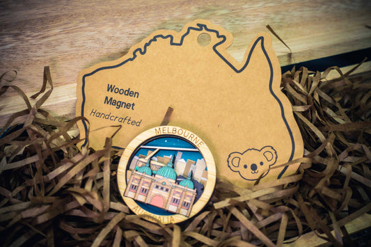 3D Wooden Magnet - Melbourne