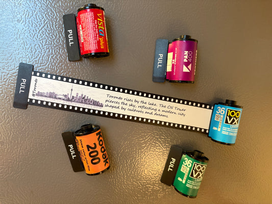 Retro Film Roll Magnet - Hand-Drawn Toronto